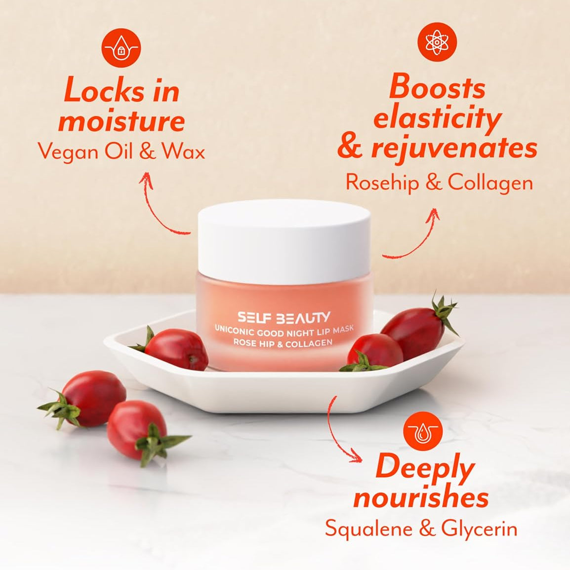 UNICONIC Goodnight Lip Mask - Rosehip & Collagen
