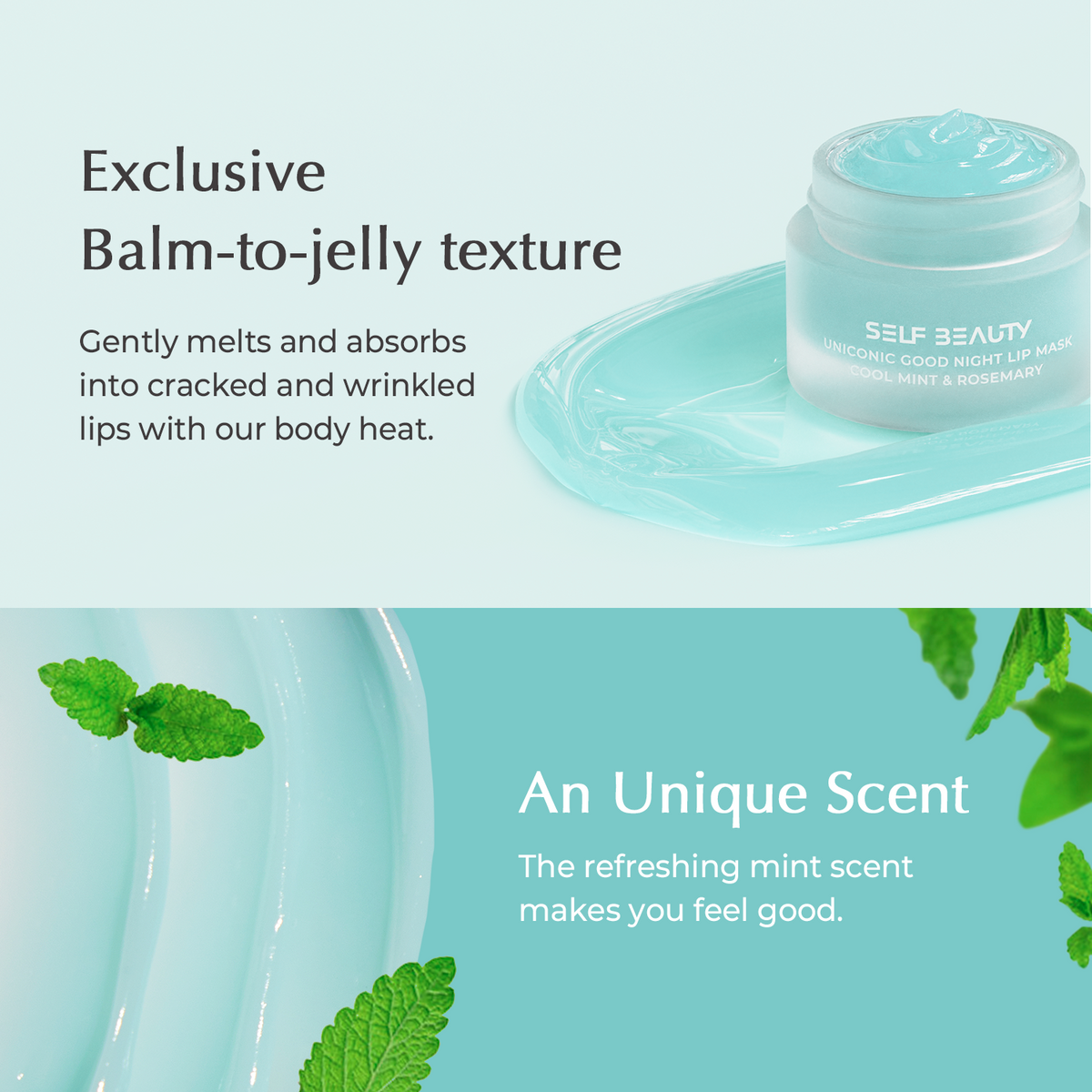 UNICONIC Goodnight Lip mask - Cool Mint & Rosemary