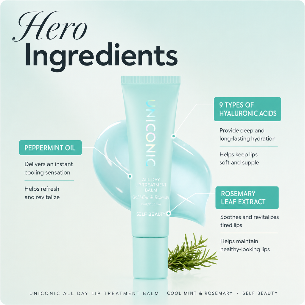 SELFBEAUTY UNICONIC All Day Lip Treatment Balm Coolmint & Rosemary