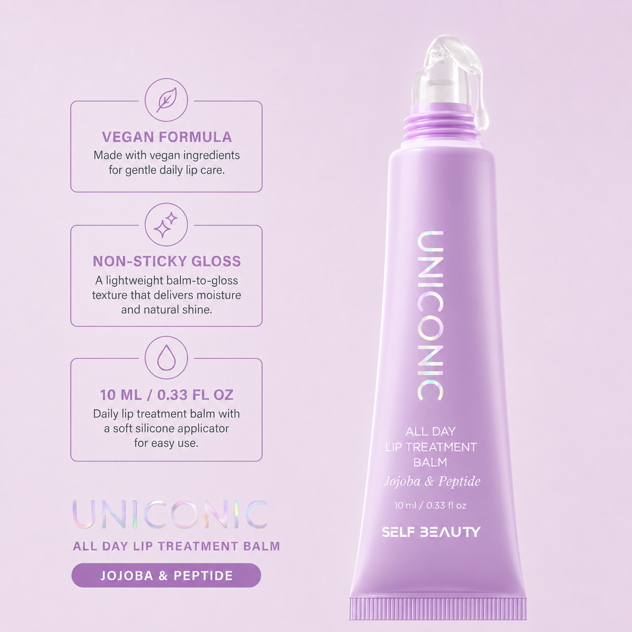 UNICONIC All Day Lip Treatment Balm Jojoba & Peptide
