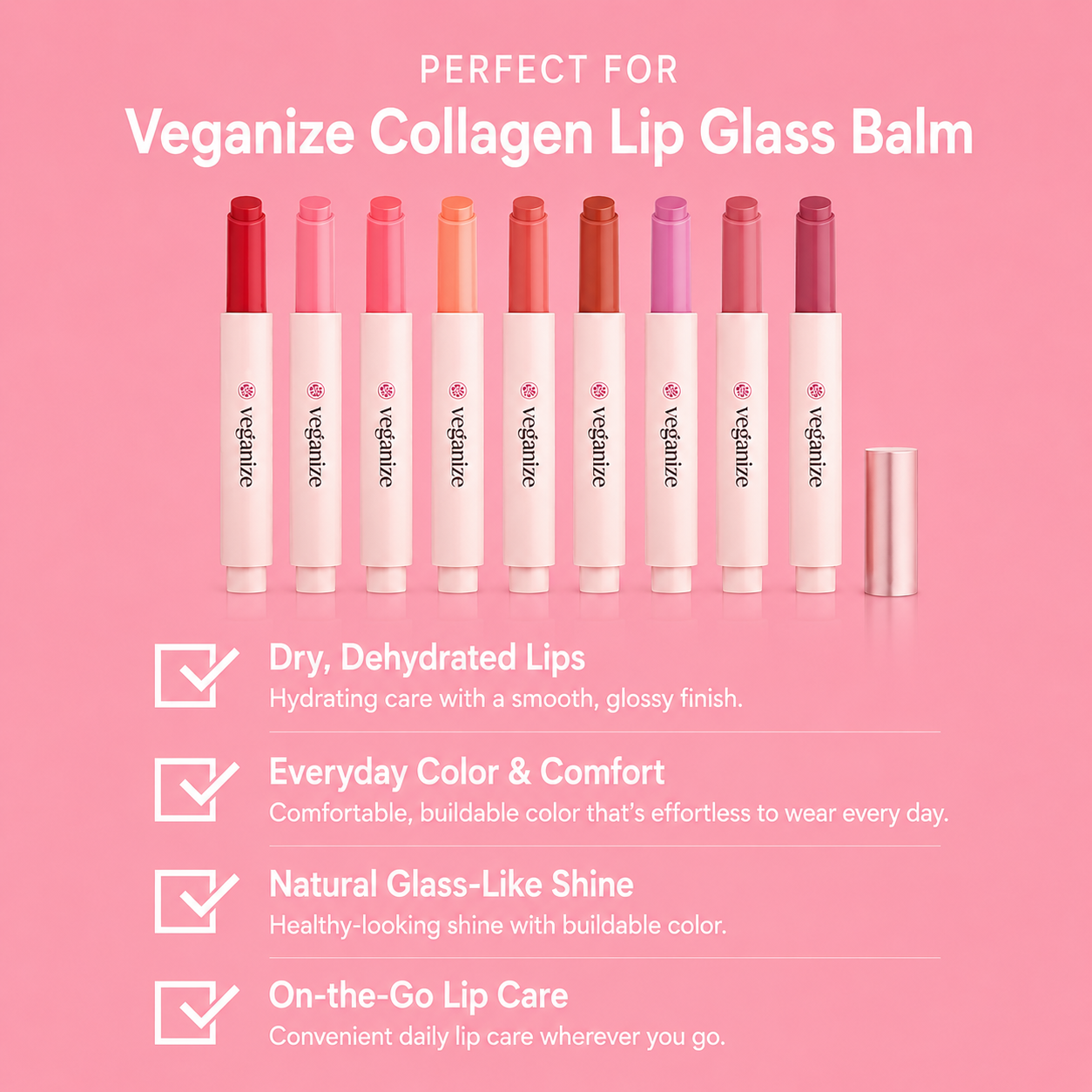 Veganize collagen lip glass balm